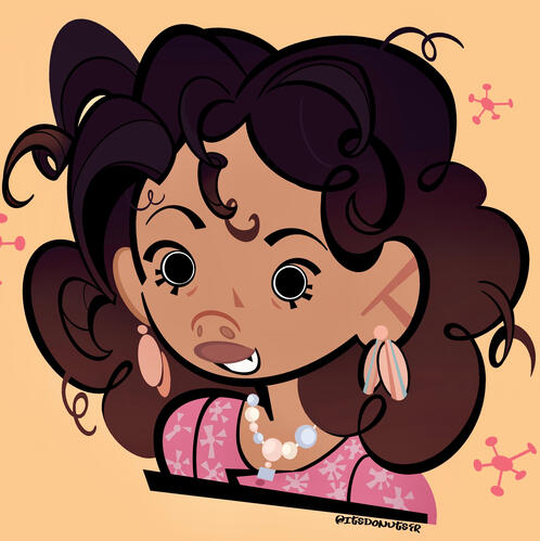 A stylized portrait of my appearance.
